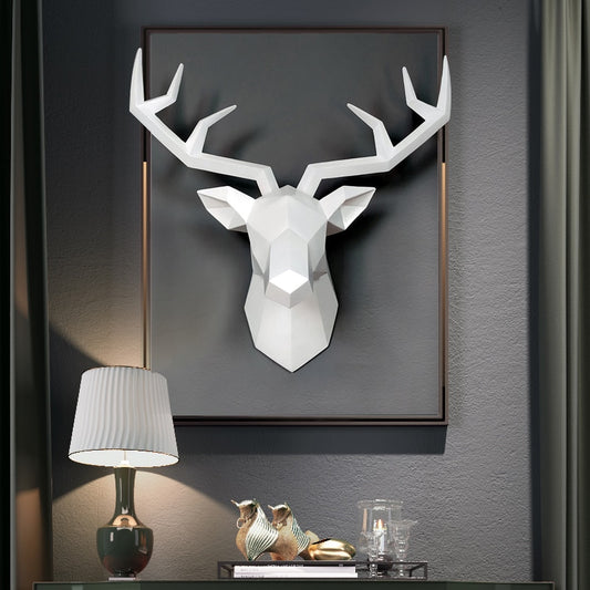 Sculpture Cerf Abstrait Mural | Design Artistique et Contemporain