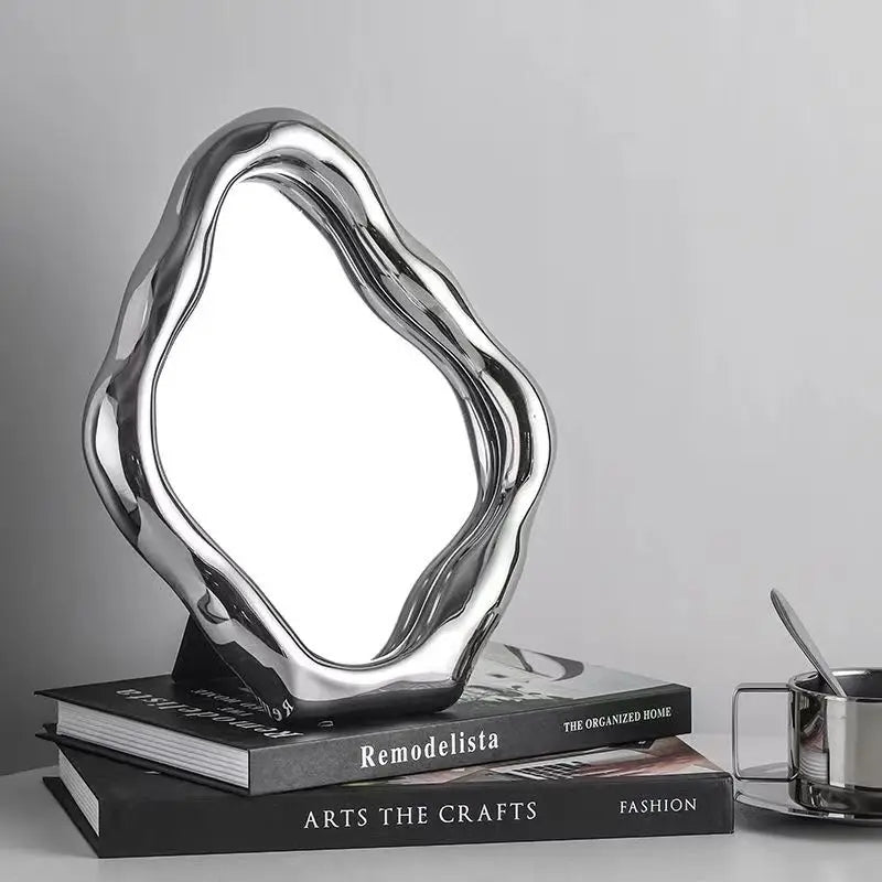 Miroir Ondulé Moderne | Cadre Minimaliste pour Salon ou Chambre