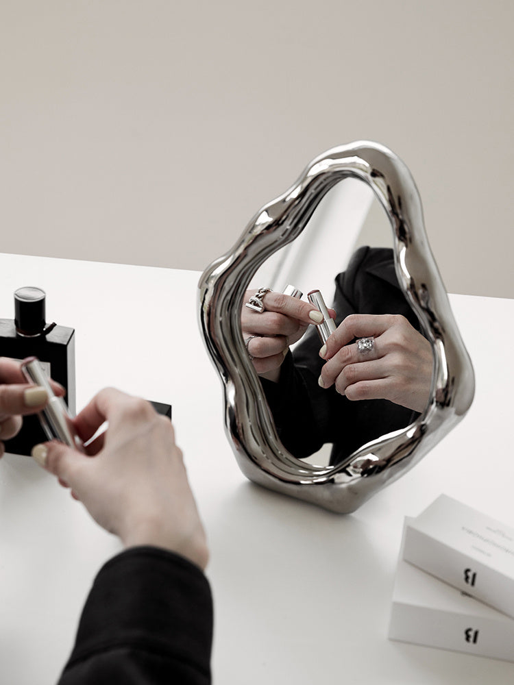 Miroir Ondulé Moderne | Cadre Minimaliste pour Salon ou Chambre