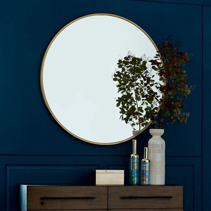 Miroir Mural Rond Rétro | Design Élégant et Vintage