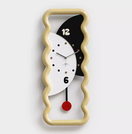 Horloge Créative Minimaliste Moderne pour Salon | Décoration Épurée et Contemporaine