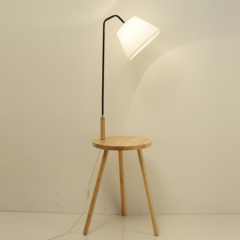 Lampe de Sol en Bois Verticale Minimaliste Moderne | Éclairage pour Salon et Table Basse