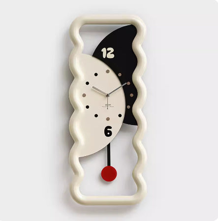 Horloge Créative Minimaliste Moderne pour Salon | Décoration Épurée et Contemporaine