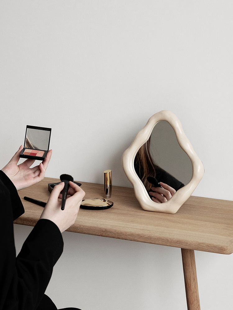 Miroir Ondulé Moderne | Cadre Minimaliste pour Salon ou Chambre