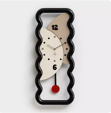 Horloge Créative Minimaliste Moderne pour Salon | Décoration Épurée et Contemporaine