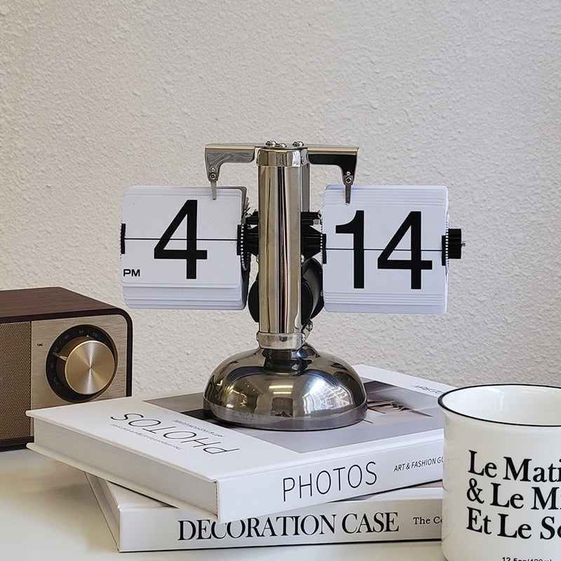 Horloge Flip Flap | Rétro pour Table