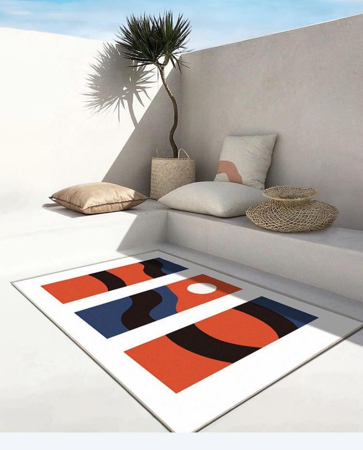 Tapis Abstrait Moderne Minimaliste | Design Épuré et Contemporain