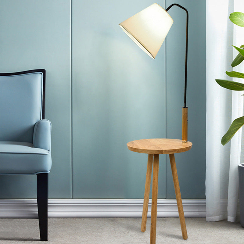 Lampe de Sol en Bois Verticale Minimaliste Moderne | Éclairage pour Salon et Table Basse