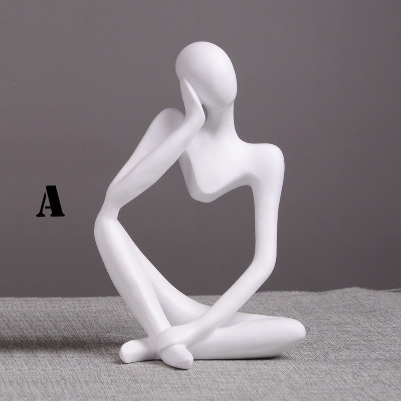 Sculpture Décorative Minimaliste "Le Penseur" | Design Épuré et Contemplatif