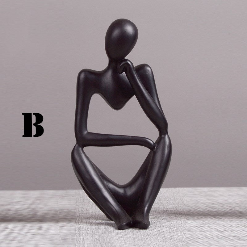 Sculpture Décorative Minimaliste "Le Penseur" | Design Épuré et Contemplatif