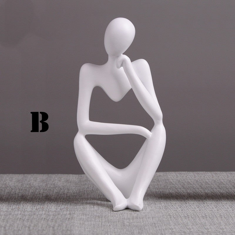 Sculpture Décorative Minimaliste "Le Penseur" | Design Épuré et Contemplatif